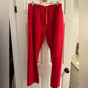 FIGS livingston pants XL winning red